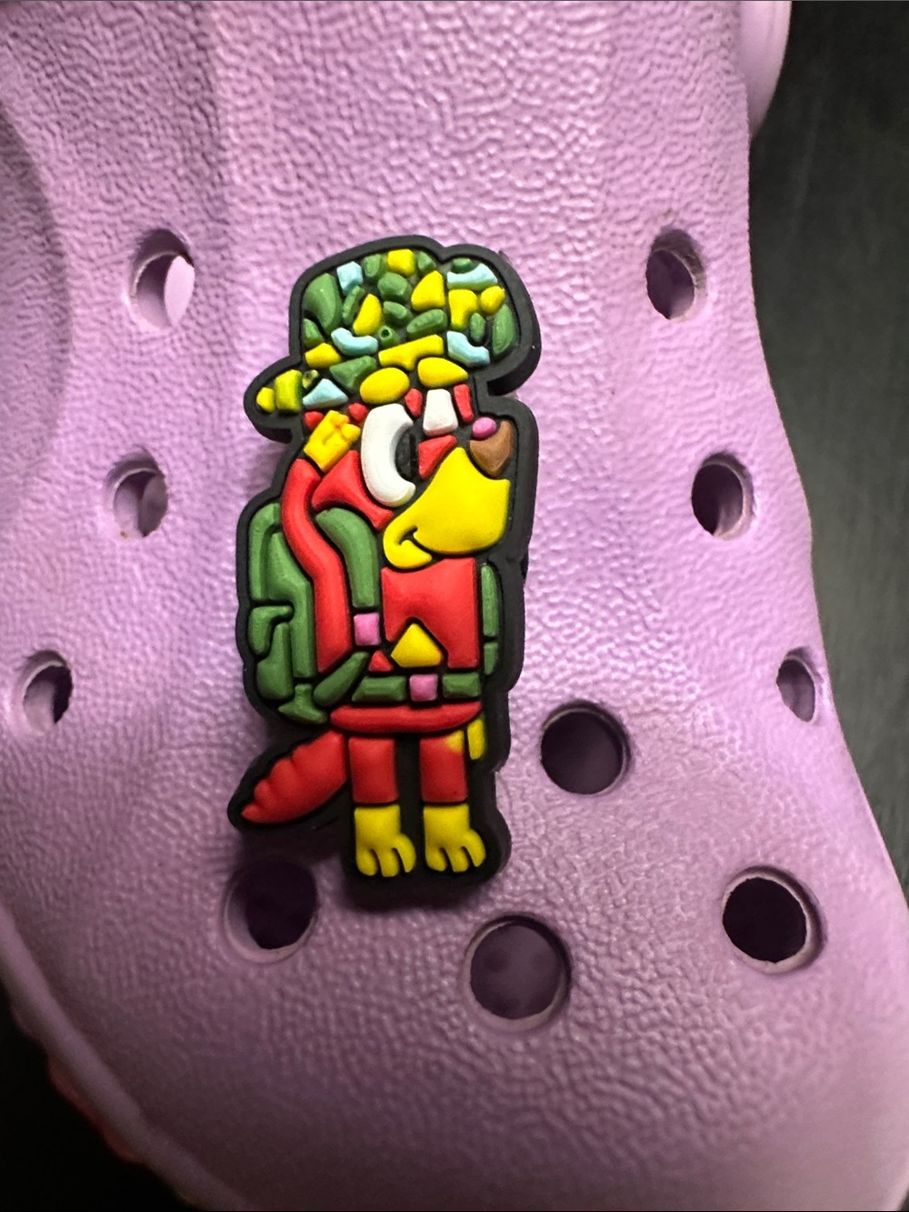 Bluey Character Shoe Charm. Rusty to the rescue.